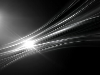 Abstract light streaks create dynamic energy in a dark background, evoking movement and flow