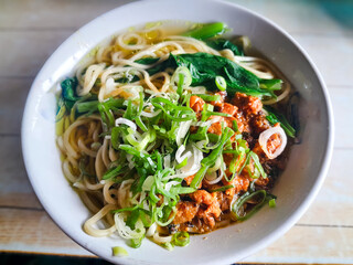 Chicken Noodles with delicious taste. Indonesian food