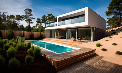 Fototapeta premium House isolated in the field