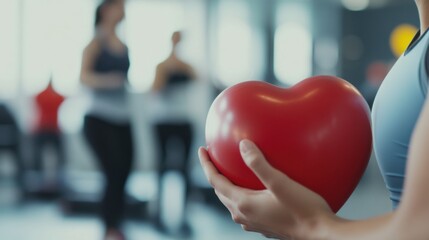 Hypertension patient attending a fitness class focused on heart health. Featuring exercise and wellness