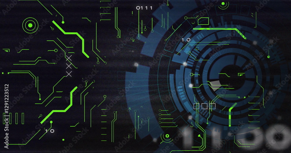 Poster image of scope scanning and data processing over shapes