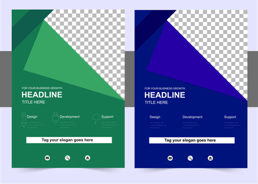 Creative business webinar conference flyer design template, annual business event strategies workshop poster
