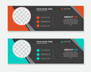 Modern and uniqe email signature or email footer template.