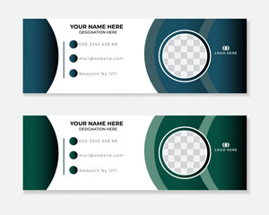 Modern and uniqe email signature or email footer template.