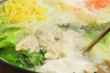 Japanese hot pot dish, a typical winter home-style dish