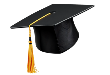 college graduation cap isolated on white and transparent background – perfect for education and achievement photography