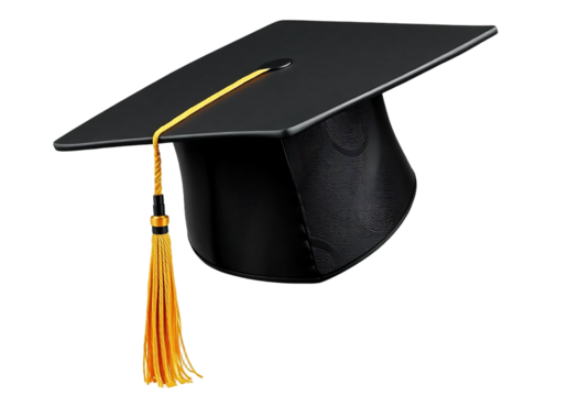 college graduation cap isolated on white and transparent background – perfect for education and achievement photography