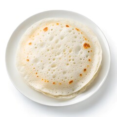 Indian Appam on white plate 