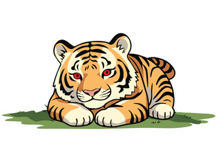 Cartoon Tiger Cub, Vector Graphic