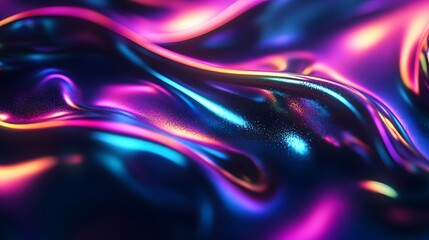 Iridescent Liquid Metal Abstract