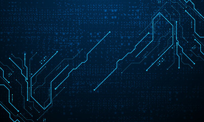 vector futuristic circuit board , Electronic motherboard , Communication and engineering concept , Hi-tech digital technology concept	
