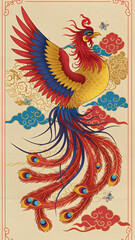 Obraz premium The Legendary Mystical Phoenix