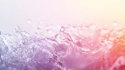 Abstract water waves with bubbles on a white background, isolated