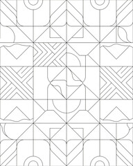 Geometric pattern coloring pages 