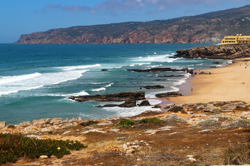 Famous surfbeach Praia do Guincho located on Portugal's Estoril coast