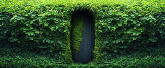 Green Lush Hedge With Archway
