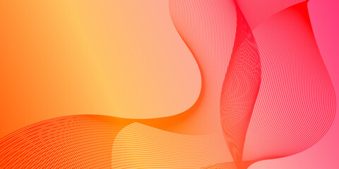  flowing lines. Digital future technology concept. vector illustration. Minimalist  background, pastel colorful gradations lines effect style geometric, abstract background 