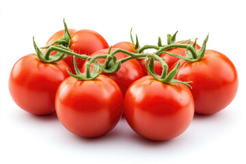 Fresh red tomatoes on vine ready for cooking or salads