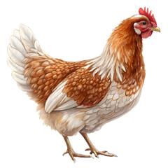 Fototapeta premium chicken on white background