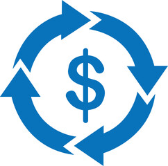 automatic bill payment or revenue cycle management icon vector.