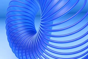 Obraz premium Futuristic 3D Abstract Twisting Tube with Translucent Layers & Ripple Effect