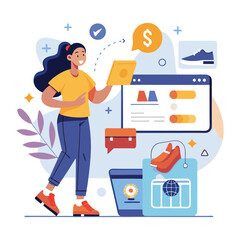 Digital Shopping & E-Commerce Concept