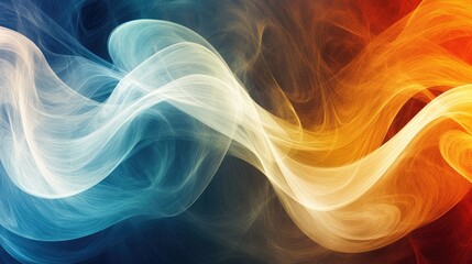 Fototapeta premium Abstract lines blending into a cloud, illustrating the connection of abstract ideas and creative concepts into a single vision.