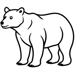 Bear line art vector