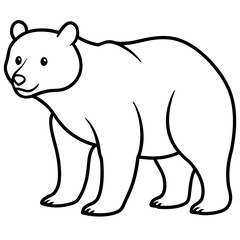 Obraz premium Bear line art vector