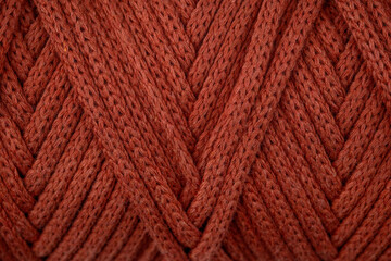 Roll of rope close up, ropes as a  texture