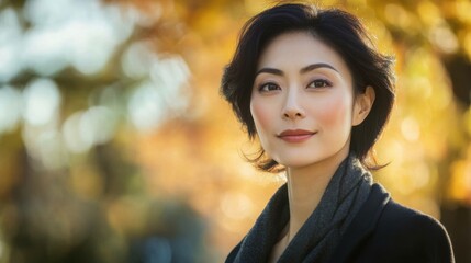 Obraz premium woman portrait autumn outdoors