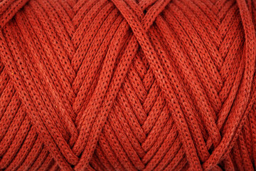 Roll of rope close up, ropes as a  texture