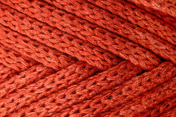 Roll of rope close up, ropes as a  texture