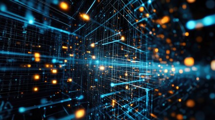 A close-up of digital data being processed on a high-tech system, symbolizing real-time technology integration.