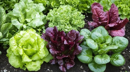 A collection of hybrid plants growing in the field, demonstrating the results of controlled plant breeding programs.