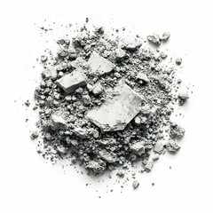 Pile of dirty laundry isolated on white background, pastel tones