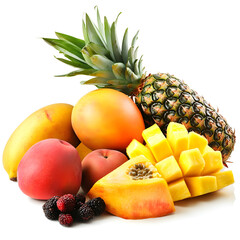 Tropical Fruit Platter: Mango, Pineapple