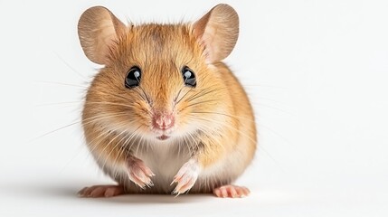Obraz premium Adorable Brown Mouse Close Up Studio Shot