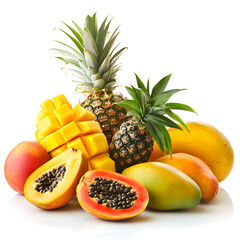 Tropical Fruits: Mango, Pineapple, Papaya
