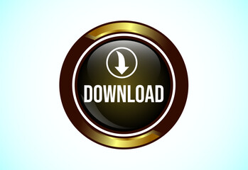 Download button design illustration, Download icon suitable for mobile app, and website UI design