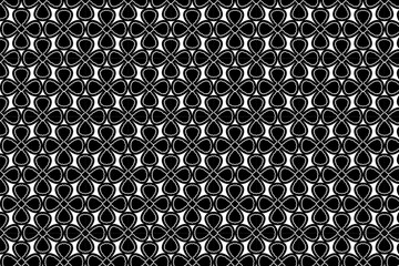Black brush floral painting seamless pattern illustration. Modern paint vector background collection hand drawn texture, wallpaper print.