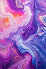 Obraz premium A psychedelic explosion of color with swirling, marbled textures in shades of pink, purple, and electric blue. The fluid patterns create a sense of movement and endless depth.