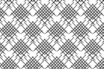 Black abstract brush painting seamless pattern background. Modern paint line background collection in monochrome color. 