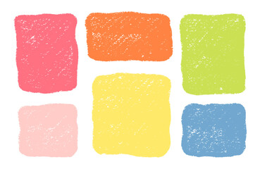 Organic Crayon Rectangle Frame Shapes Set. Hand Drawn Abstract Vector Fluid Square Blobs. Wavy Irregular Flat Text Box Spots Collection. Curvy Random Bento Style Childish Colorful Banners. Isolated