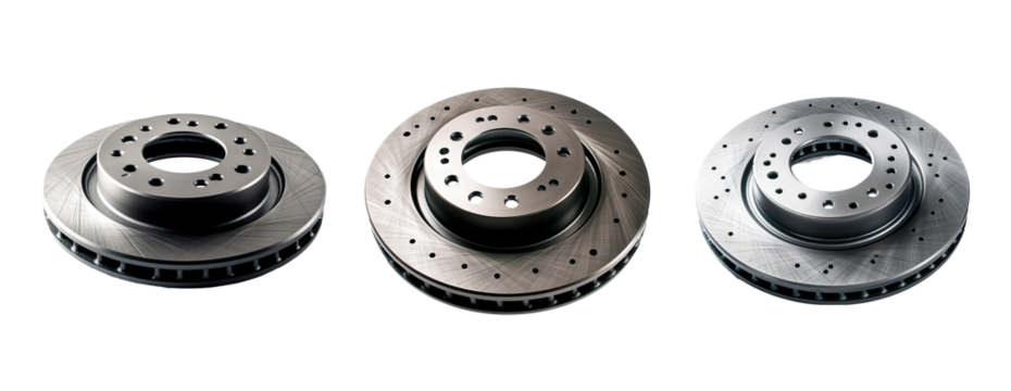 Car Brake Disc on White Background for Automotive Repair set