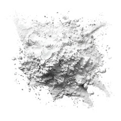 White powder splash on black background textured detail