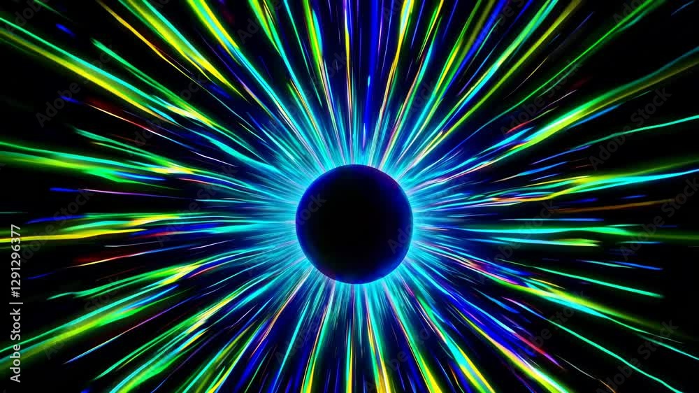 Poster loop video hypnotic color spectrum