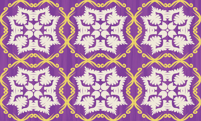 Seamless fabric pattern in the shape of a simple flower, beautiful pattern, vector