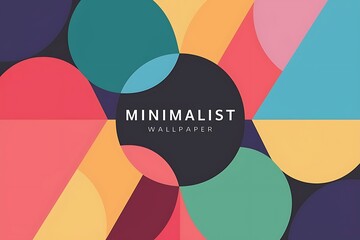 Colorful round shapes circles and triangles background minimal geometric template for wallpaper banner presentation