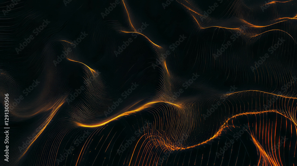 Aufkleber Dynamic flowing abstract with geometric patterns for modern design